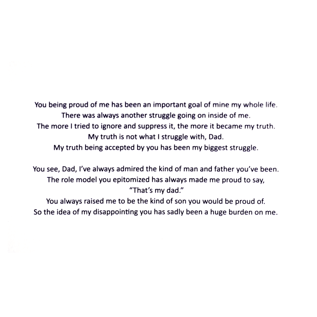 A picture of the back of a card with an excerpt from a poem.