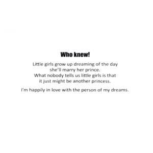 A card with the poem 