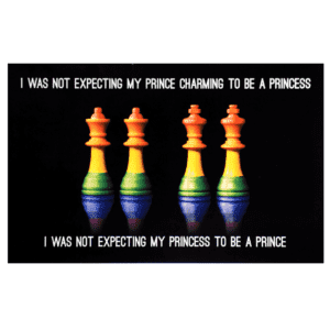 A group of chess pieces with the words 
