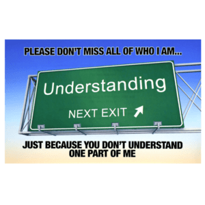 A green sign with an arrow pointing to the right.