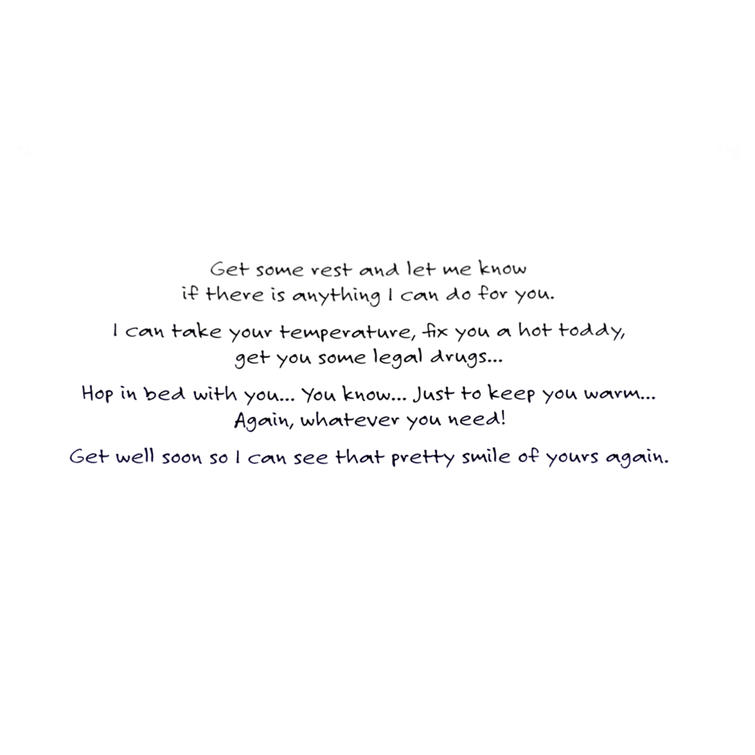 A card with the poem " catch some water " written in it.