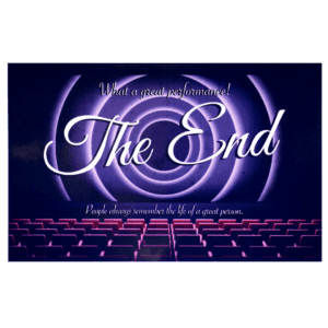 A movie theater with the words 