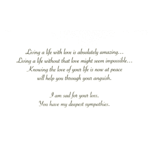 A card with the words 