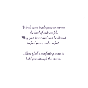 A card with the words 