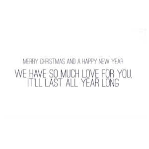 A christmas card with the words merry christmas and a happy new year.