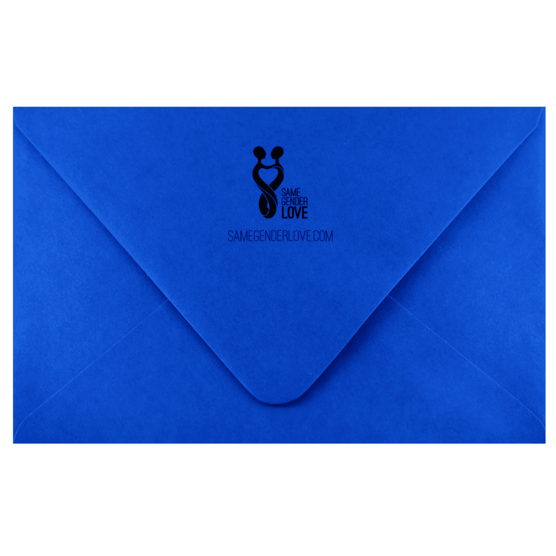 A blue envelope with the disney logo on it.