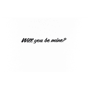 A card with the words 
