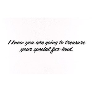 A card with the words 