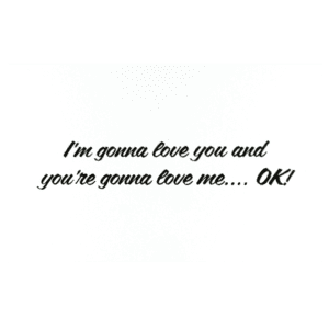 A card with the words 