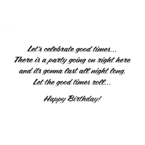 A birthday card with the words 