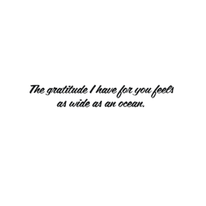A card with the words 