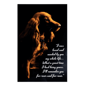 A dog with a quote on it