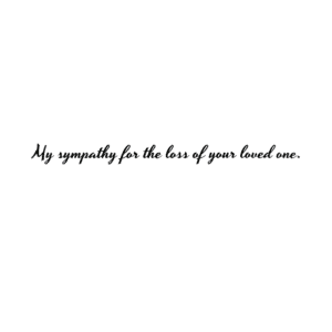 A sympathy card with the words 