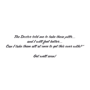 A card with the words 