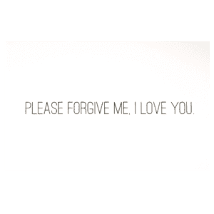 A card with the words 