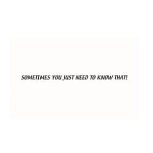 A white card with the words 