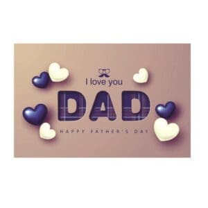 A card with hearts and the words 