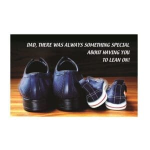 A pair of shoes and a father 's day card
