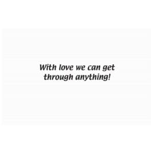 A card with the words 