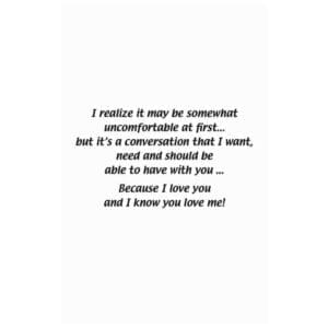A card with the words 