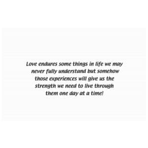 A quote about love is written in black.