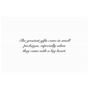 A card with the words 