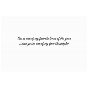 A card with the words 