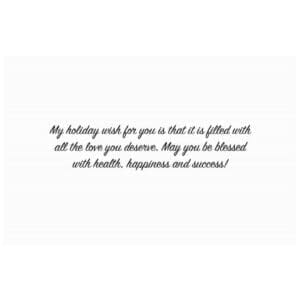 A card with the words 