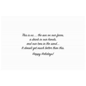 A card with the words 