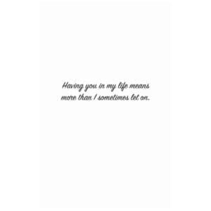 A card with the words 