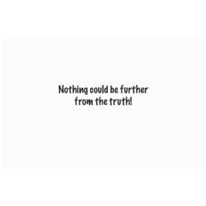 A white card with the words 