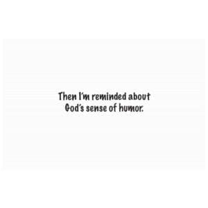 A white card with the words 