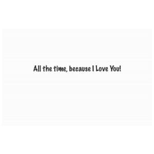 A card with the words 